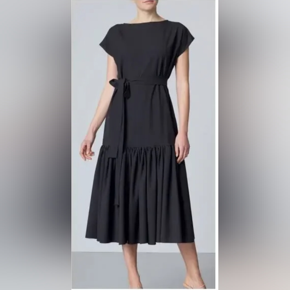 Meem Label Porter Dress UK Lagenlook Minimalist Oversized Relaxed Black - L